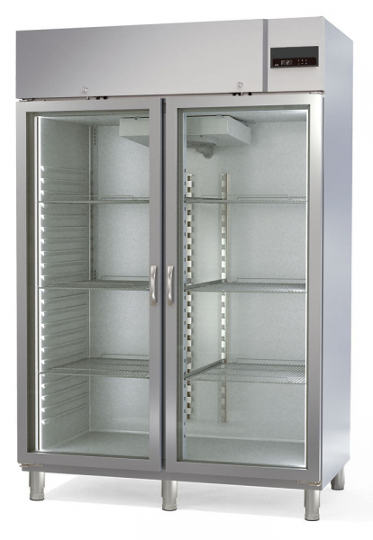 Profiline 1400 Gastro Kühlschrank - 2 Glastüren 1350 x 850 x 2115 mm